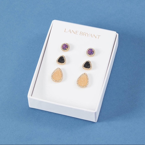 NWT Druzy Earrings Set - Picture 3 of 6